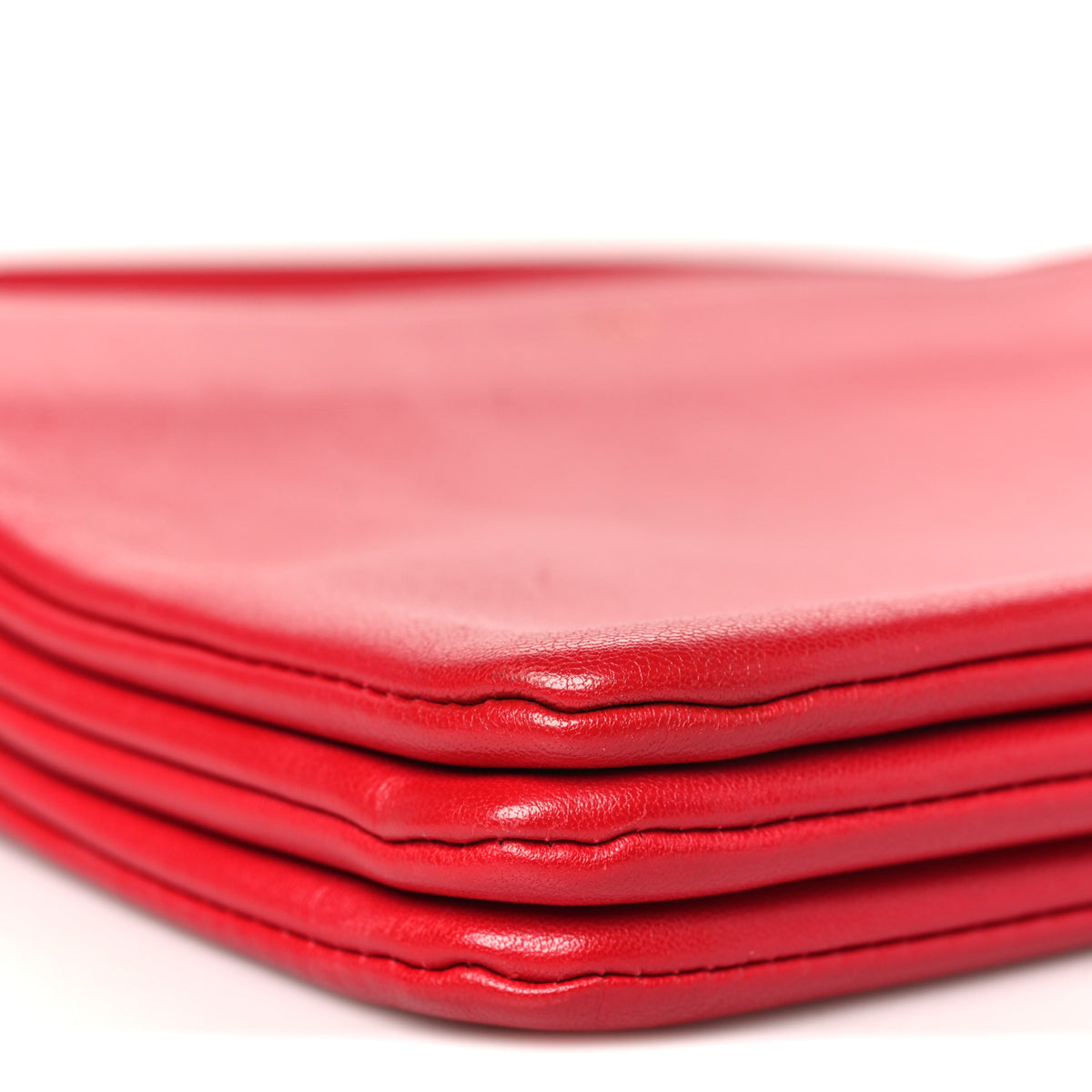 Celine Lambskin Small Trio Crossbody Bag Red 10 of 15