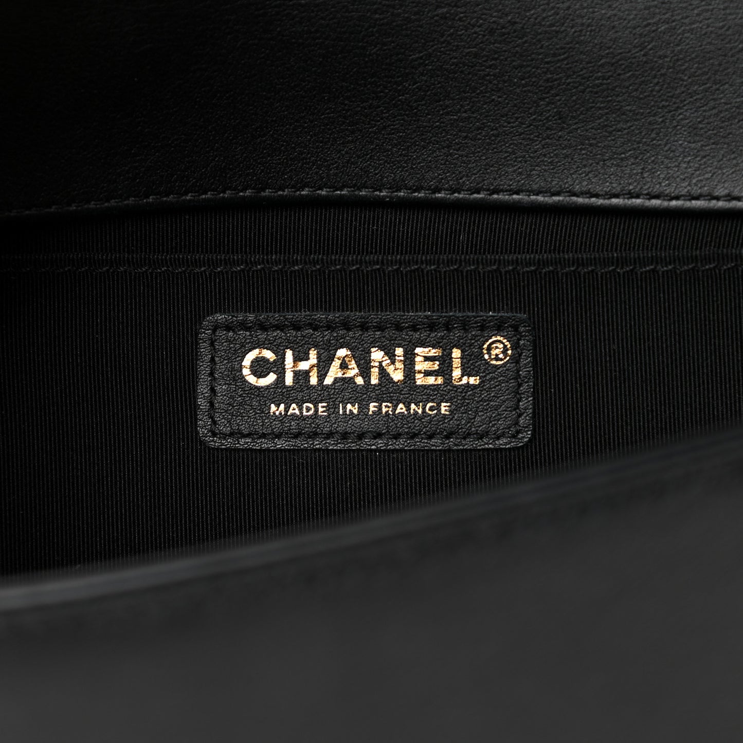 Lambskin Chevron Quilted Medium Boy Flap Black