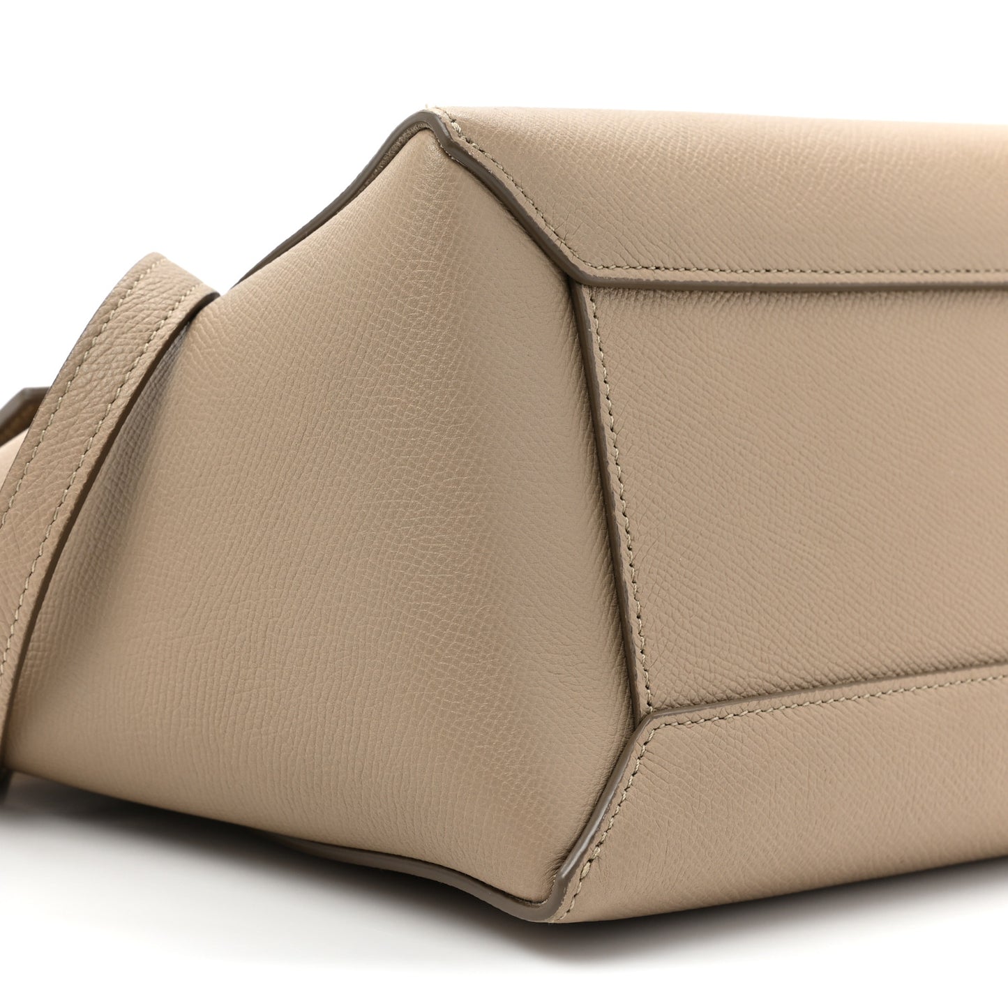 Grained Calfskin Micro Belt Bag Taupe