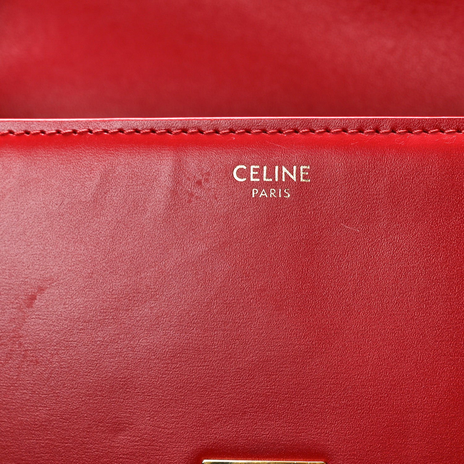 Celine Shiny Calfskin Teen Triomphe Carmin 6 of 10