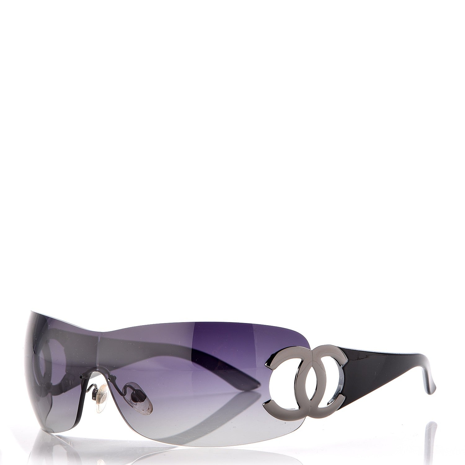 Chanel Frameless CC Logo Sunglasses 4125 Black 213088 – FASHIONPHILE