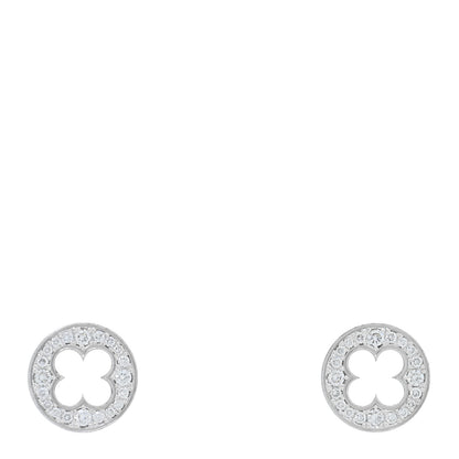 Louis Vuitton 18K White Gold Diamond Empreinte Stud Earrings 1 of 4