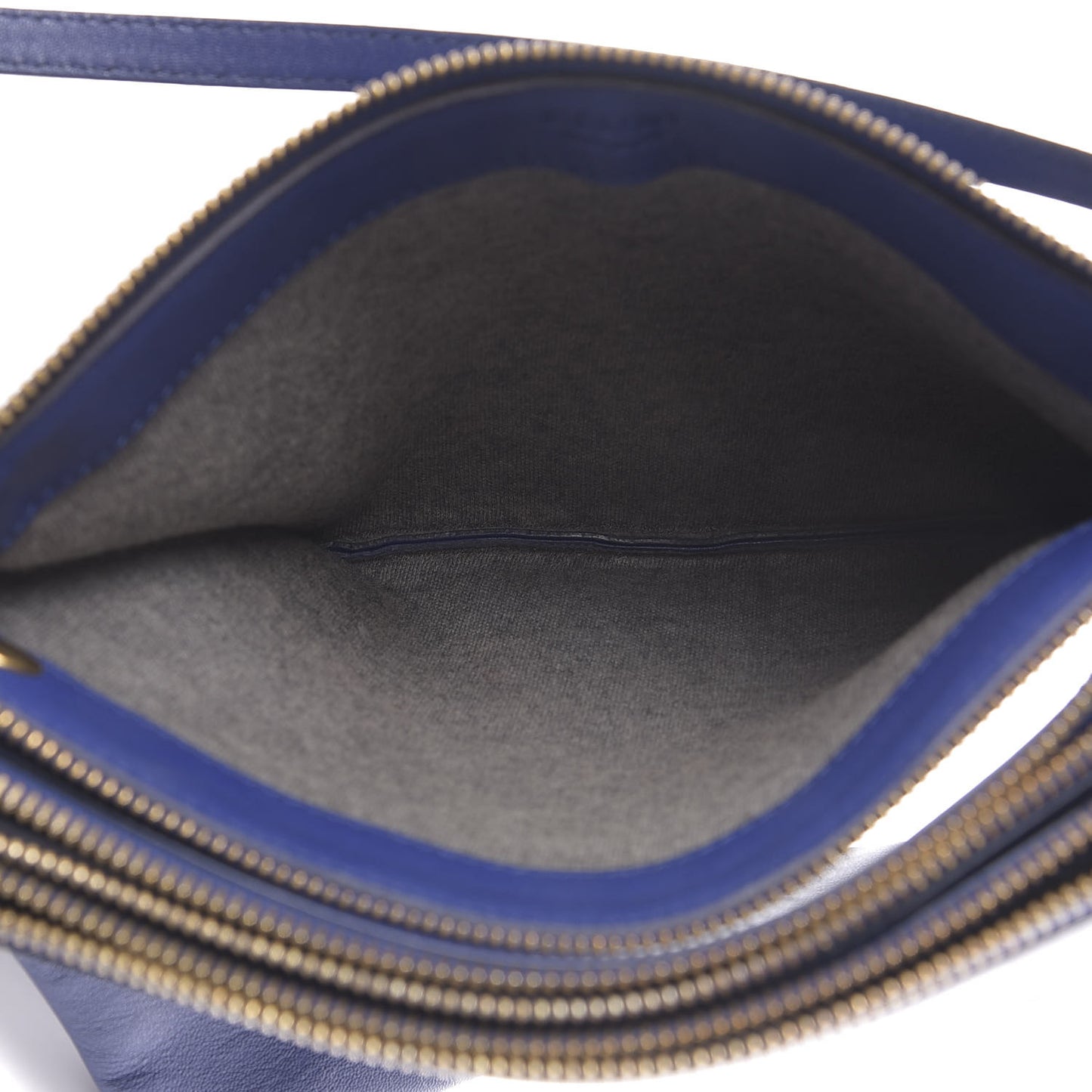 Lambskin Large Trio Crossbody Bag Indigo