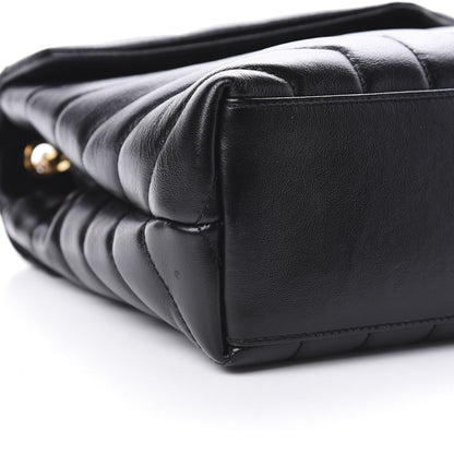 Saint Laurent Calfskin Y Quilted Monogram Small Loulou Chain Satchel Black 9 of 10