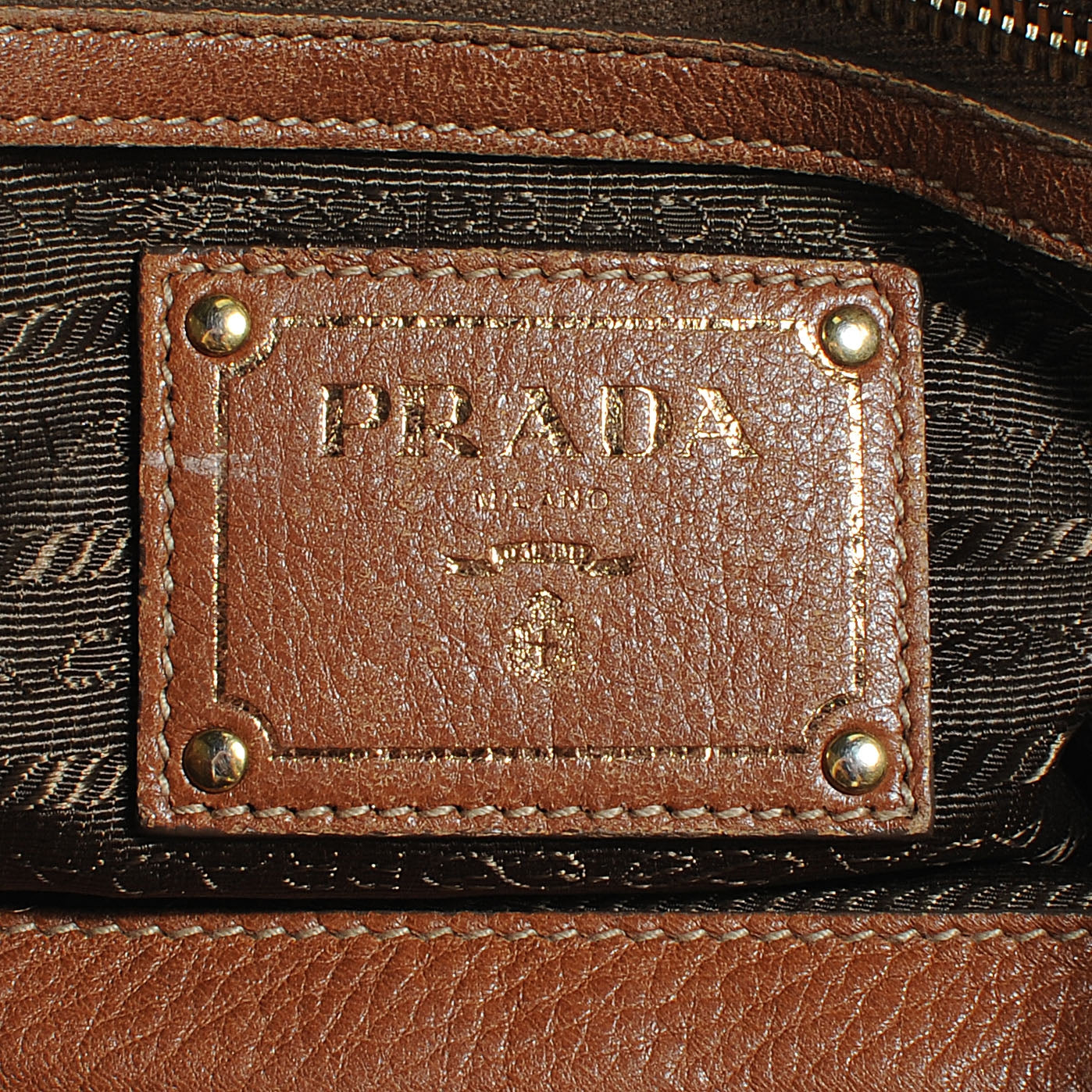 Prada Cervo Lux Chain Hobo Nocciolo 7 of 8