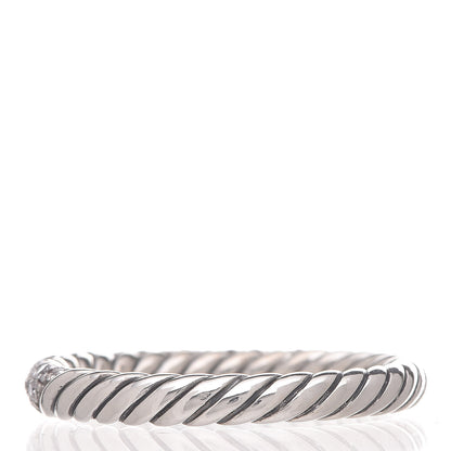 David Yurman Sterling Silver Diamond Petite Pave Band Ring 57 8 3 of 4
