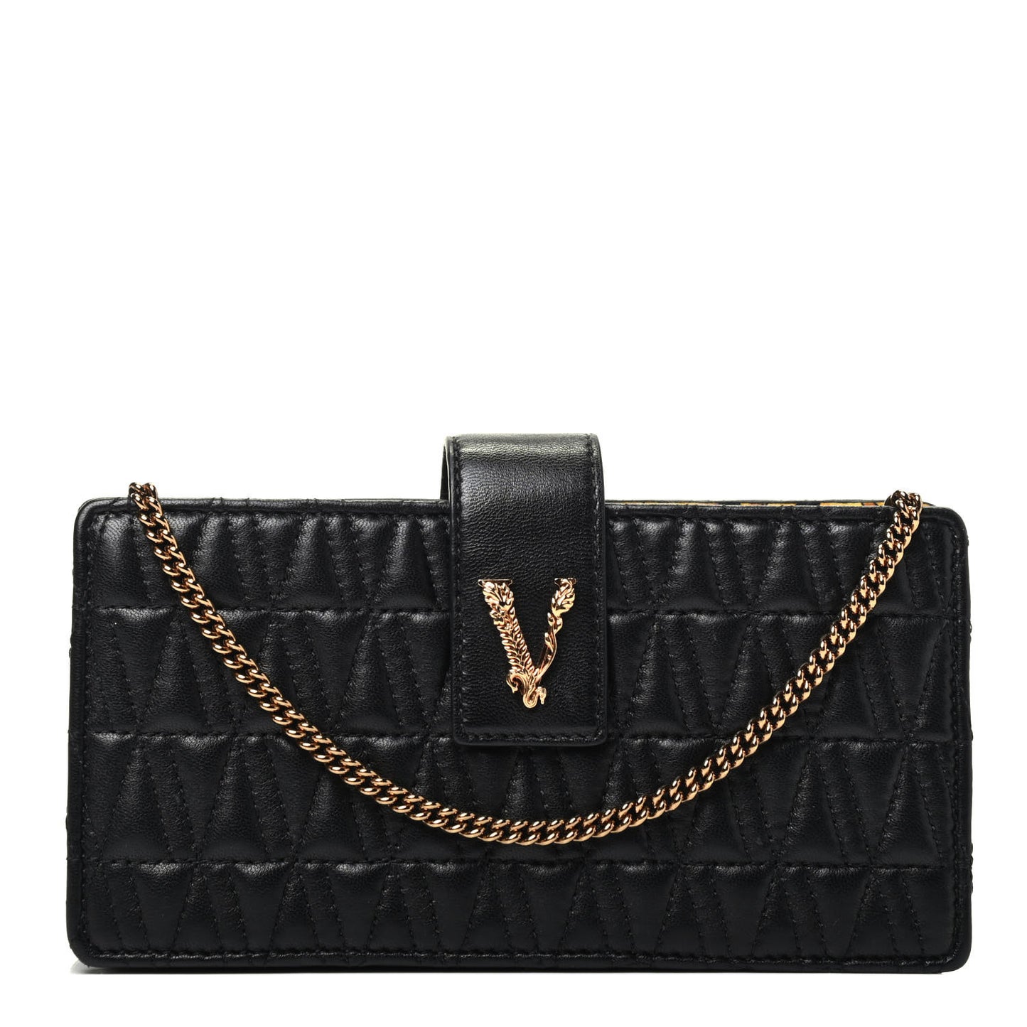 Nappa Quilted Virtus Mini Shoulder Bag Black