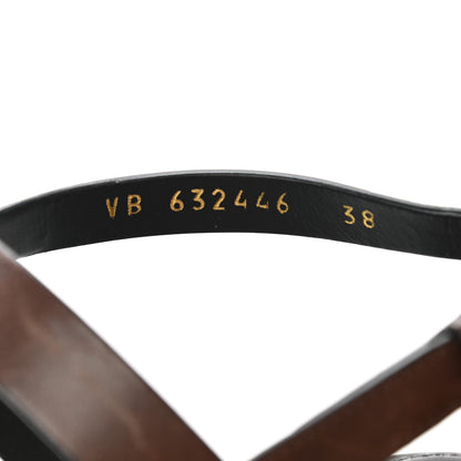Saint Laurent Calfskin Cassandra Monogram Sandals 38 Dark Brown 8 of 12