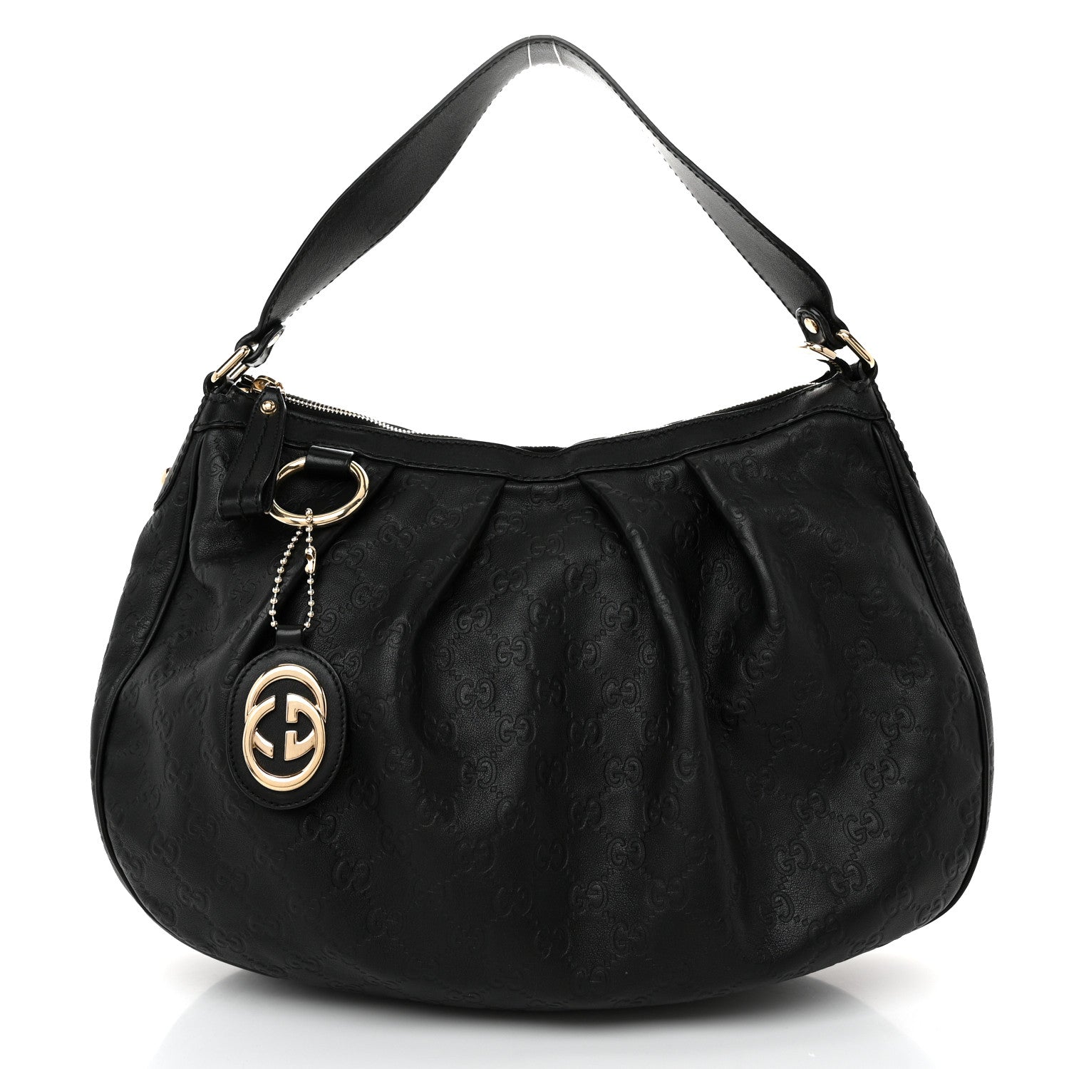 Gucci Guccissima Medium Sukey Hobo Black 1 of 10