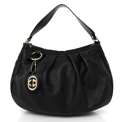 Gucci Guccissima Medium Sukey Hobo Black 1 of 10