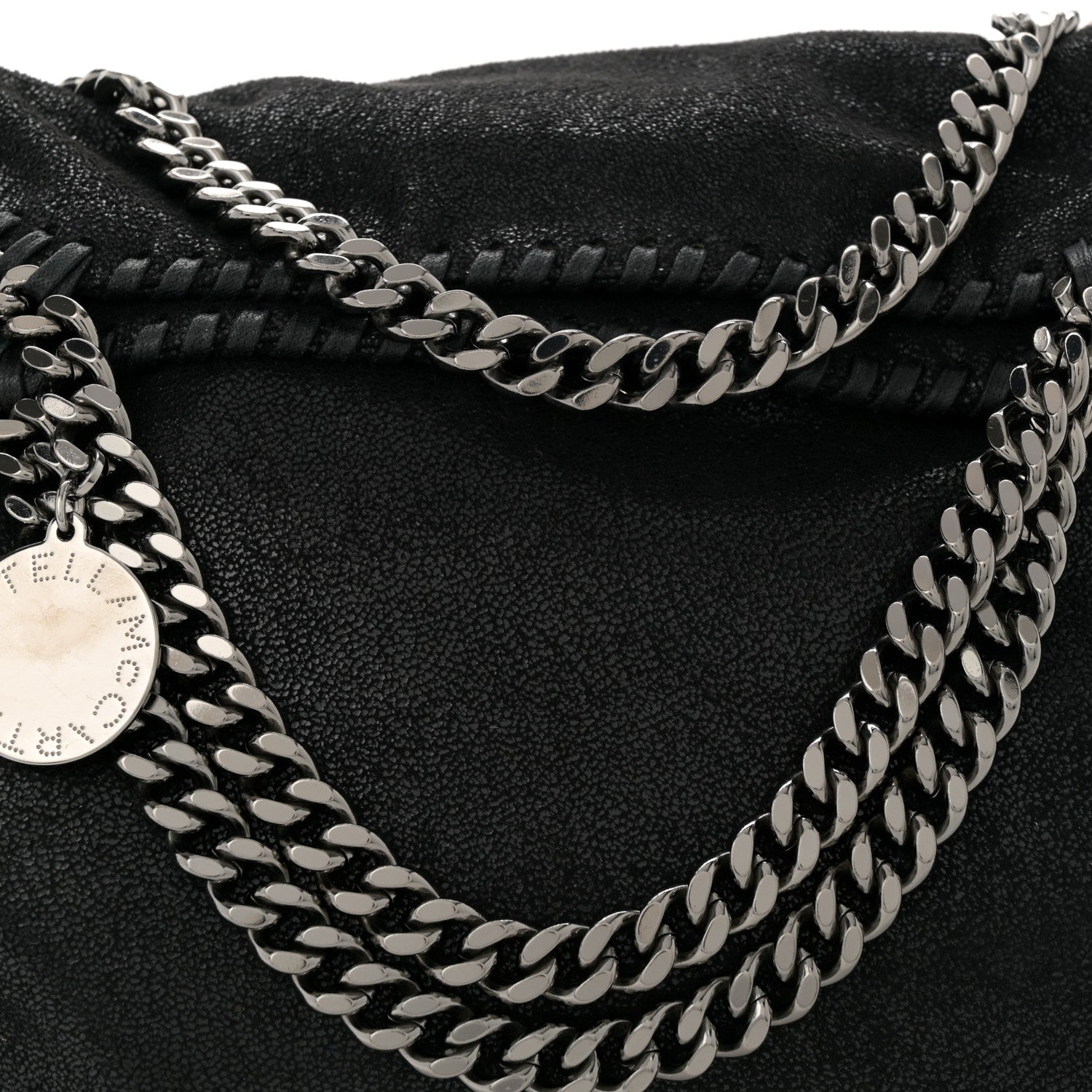 Stella McCartney Shaggy Deer Falabella Fold Over Tote Black 7 of 10