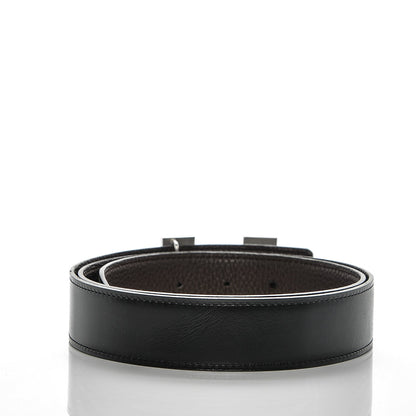 Hermes Box Togo 32mm H Belt 90 Black Chocolate 3 of 8