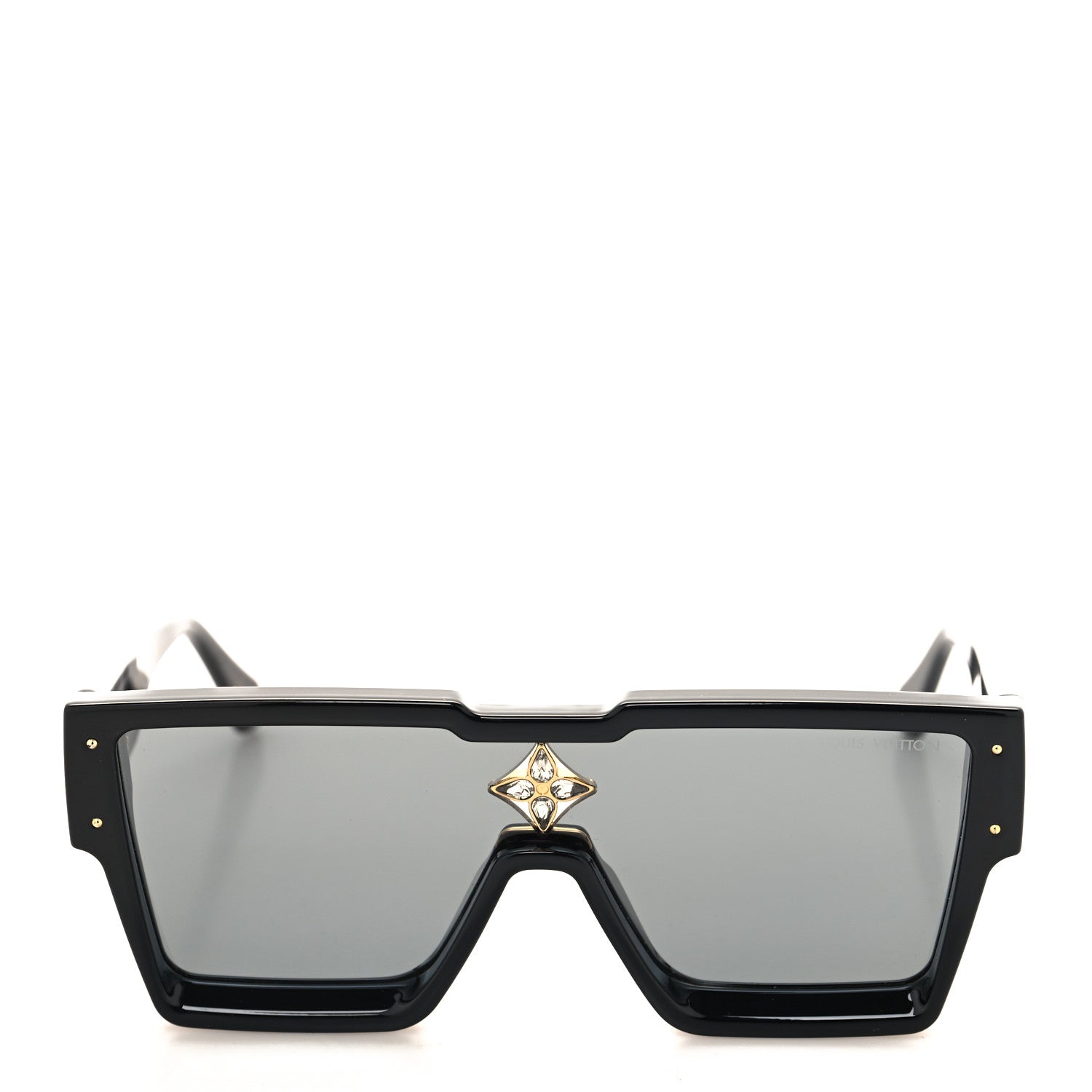 Louis Vuitton Acetate Swarovski Crystal Cyclone Sunglasses Z1578E Black 2 of 7
