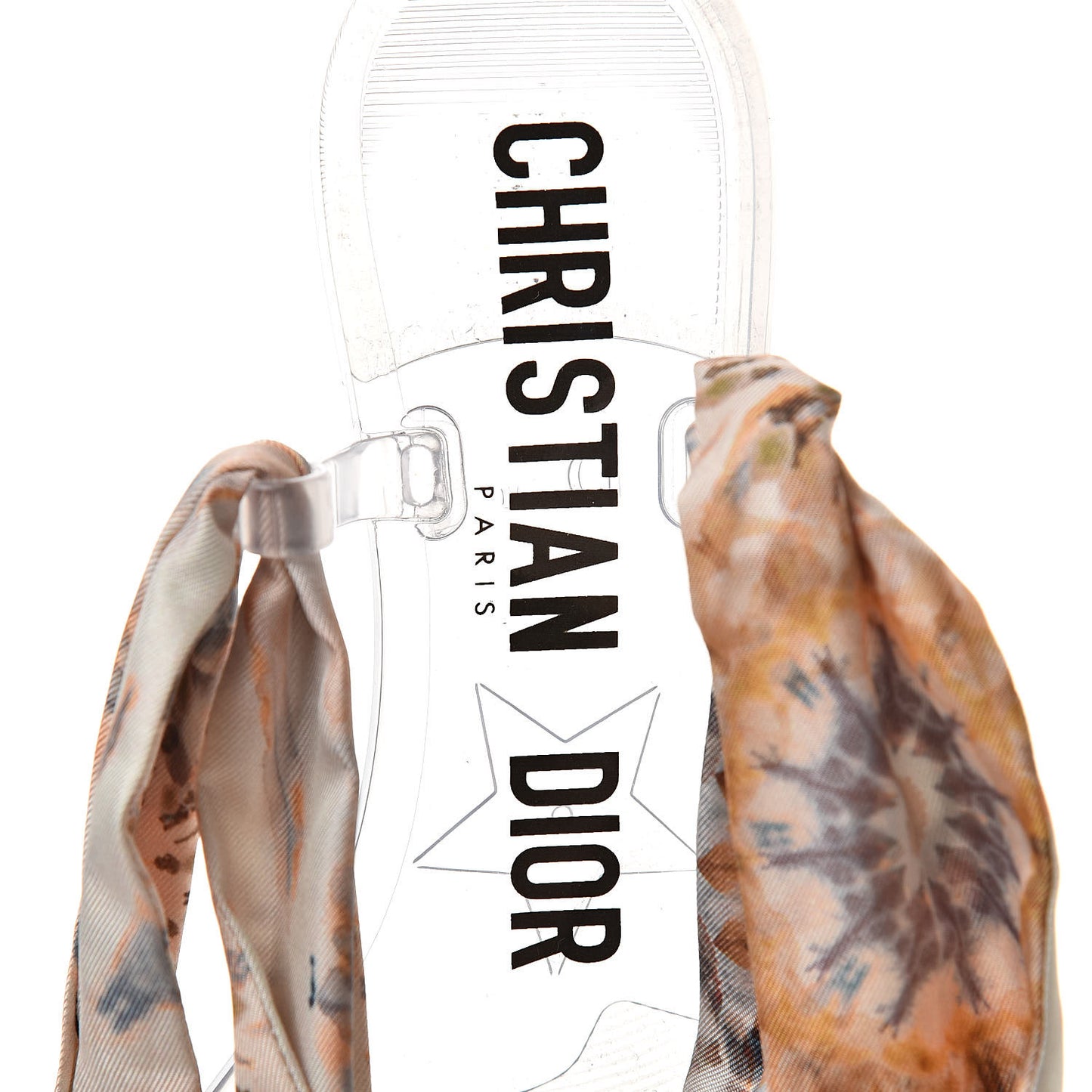 PVC Silk KaleiDiorscopic Mitzah Scarf Thong Sandals 38
