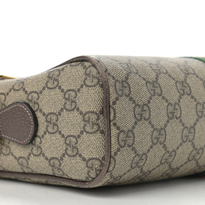 Gucci GG Supreme Monogram Web Small Ophidia Shoulder Bag Brown 9 of 14