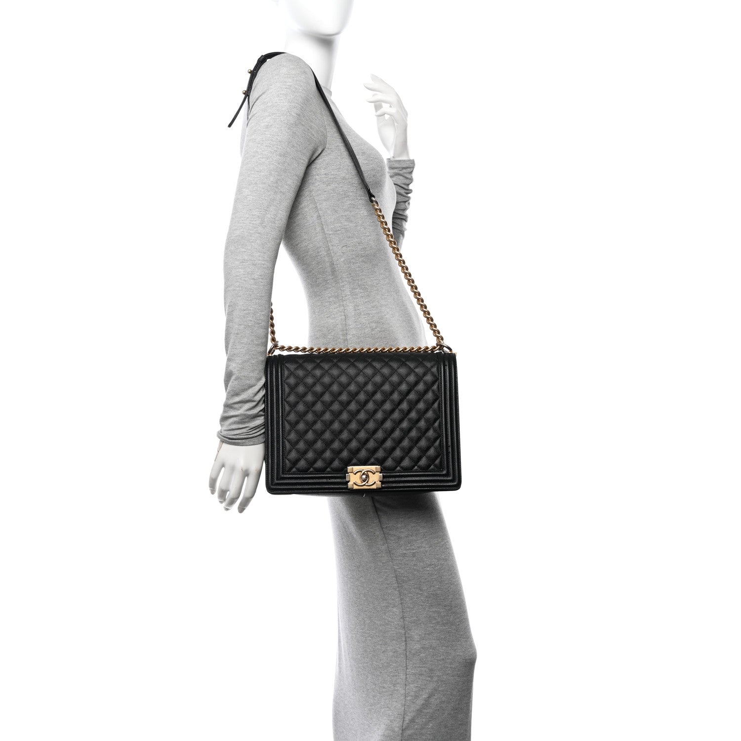 Chanel Caviar Quilted Large Boy Flap Black 2 of 17