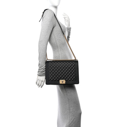 Chanel Caviar Quilted Large Boy Flap Black 2 of 17