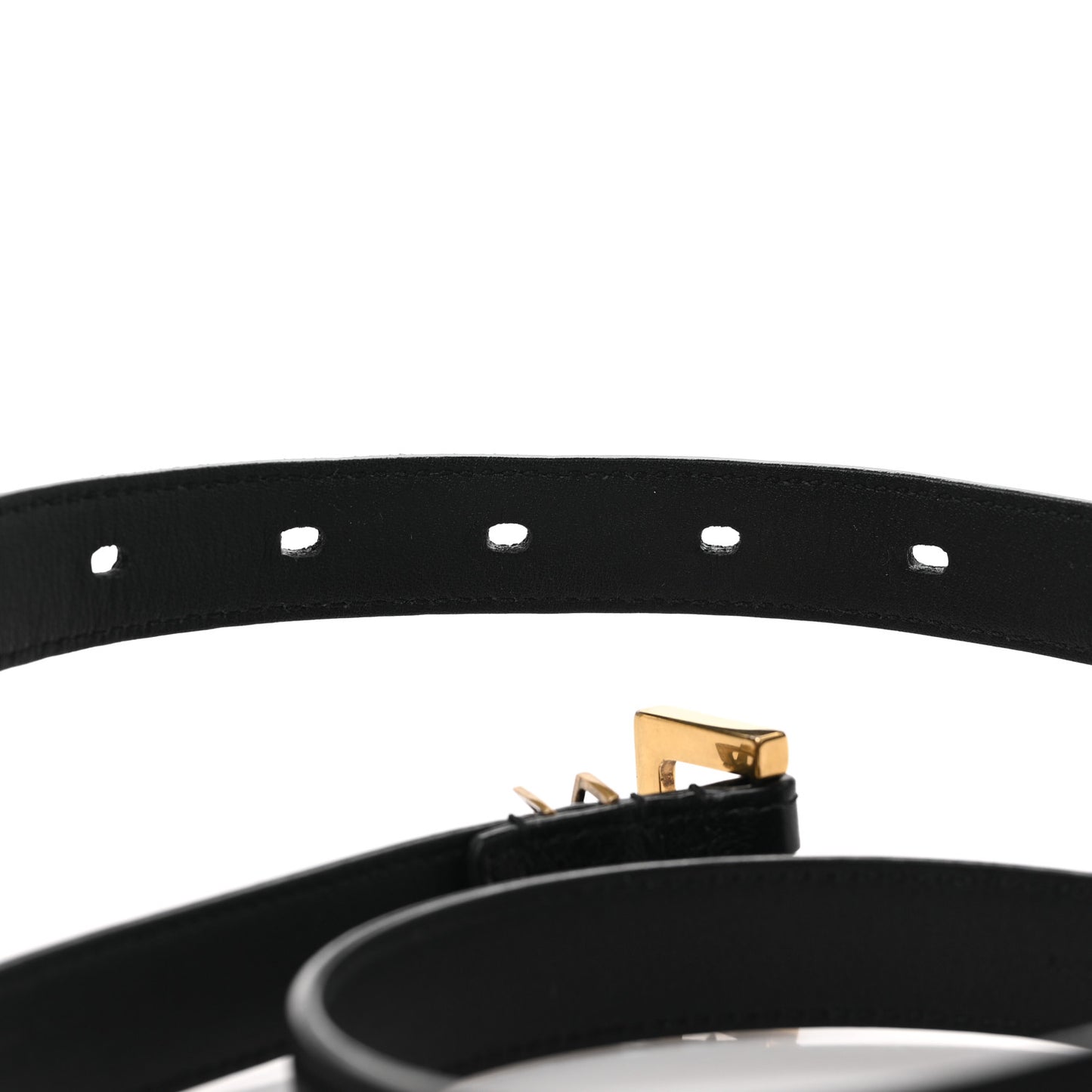 Smooth Calfskin Monogram Square Buckle Belt 95 38 Black