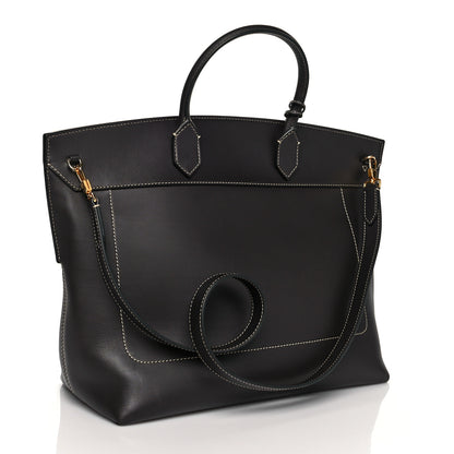 Burberry Calfskin Medium Society Top Handle Tote Dark Brown 3 of 12