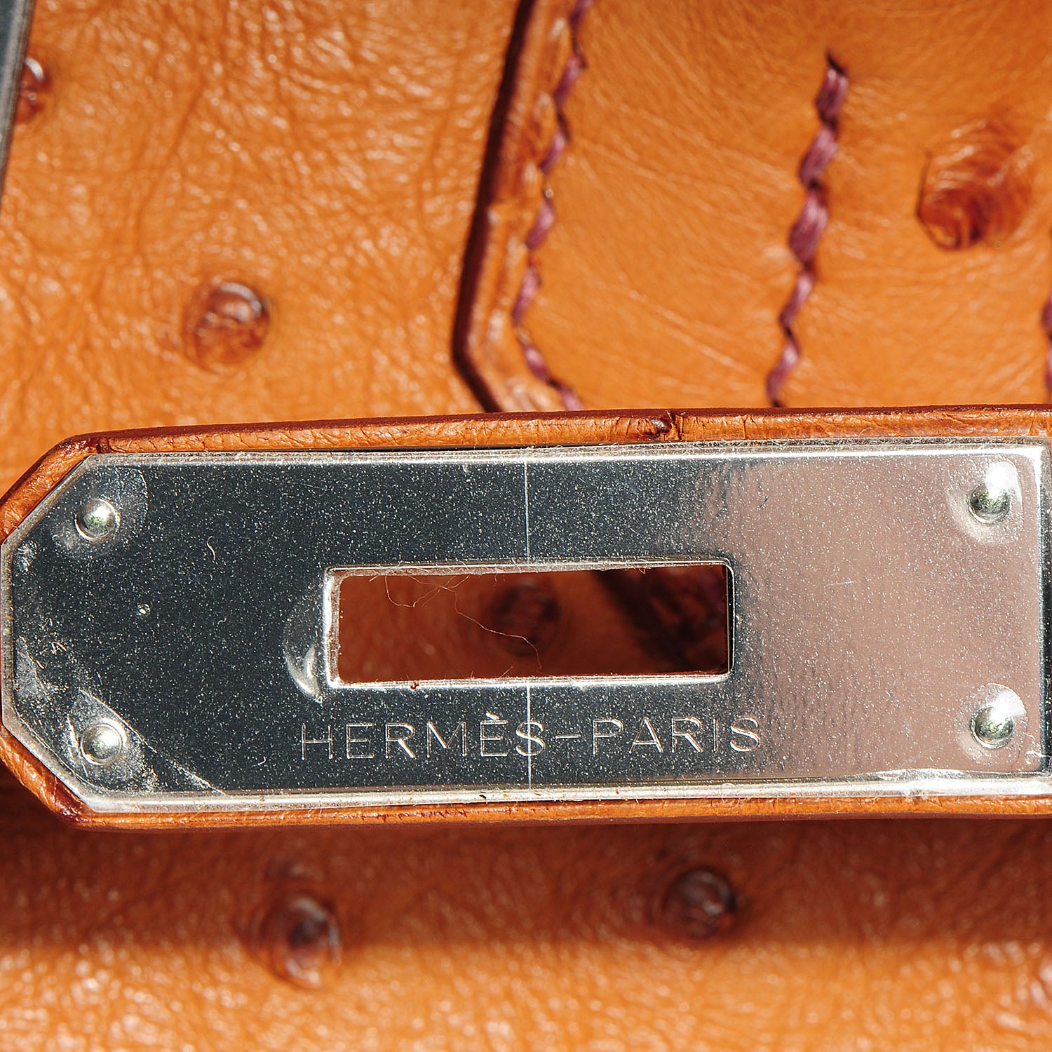 Hermes Ostrich Birkin 30 Cognac 15 of 29