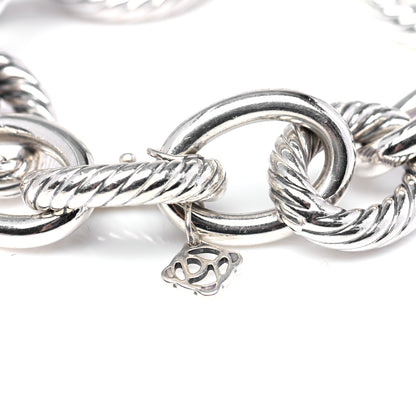 David Yurman Sterling Silver 17mm Extra Large Oval Link Bracelet 5 of 7