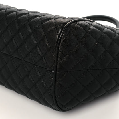 Chanel Calfskin Quilted Paris Rome Colosseum Lock Bag Black 8 of 8