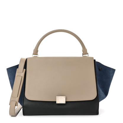 Celine Smooth Calfskin Nubuck Small Tri-Color Trapeze Taupe 1 of 10