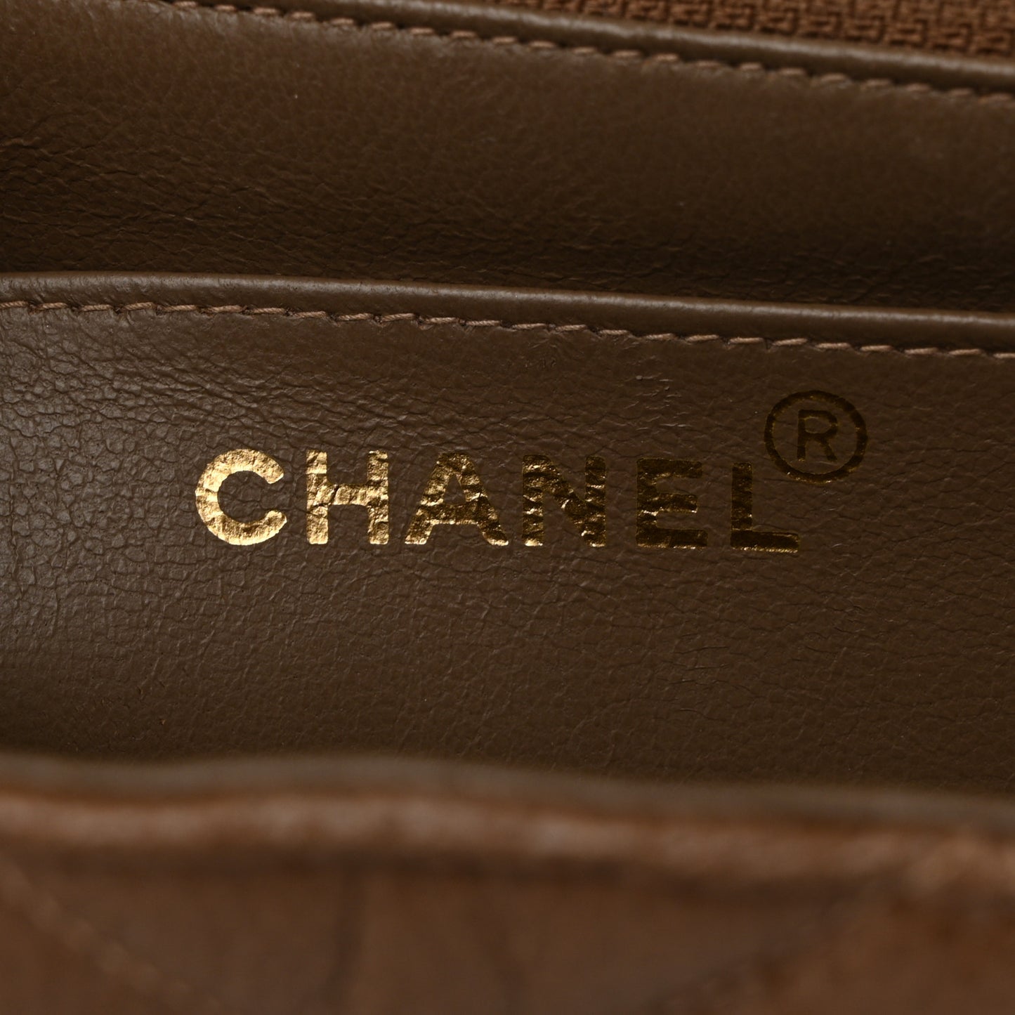 Caviar Quilted Small Single Flap Brown