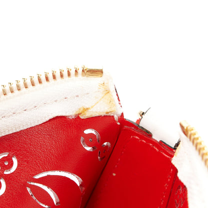 Christian Louboutin Calfskin Loubila Loubinthesky Chain Clutch Leche 10 of 10