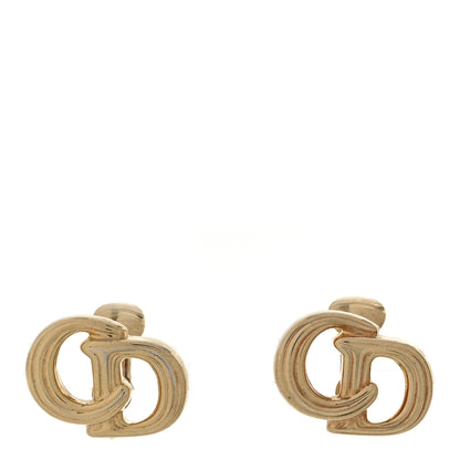 Christian Dior Metal CD Clip On Earrings Gold 1 of 5