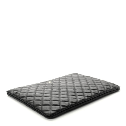 Chanel Caviar Quilted Large Cosmetic Case Black 4 of 7