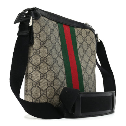 Gucci GG Supreme Monogram Web Messenger Bag Black 3 of 11
