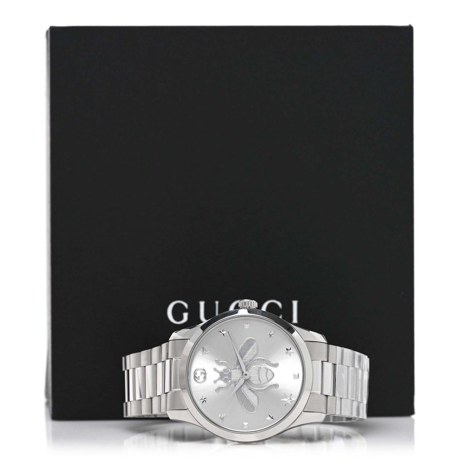 Gucci Stainless Steel 38mm G-Timeless Bee Quartz Watch 5 of 5