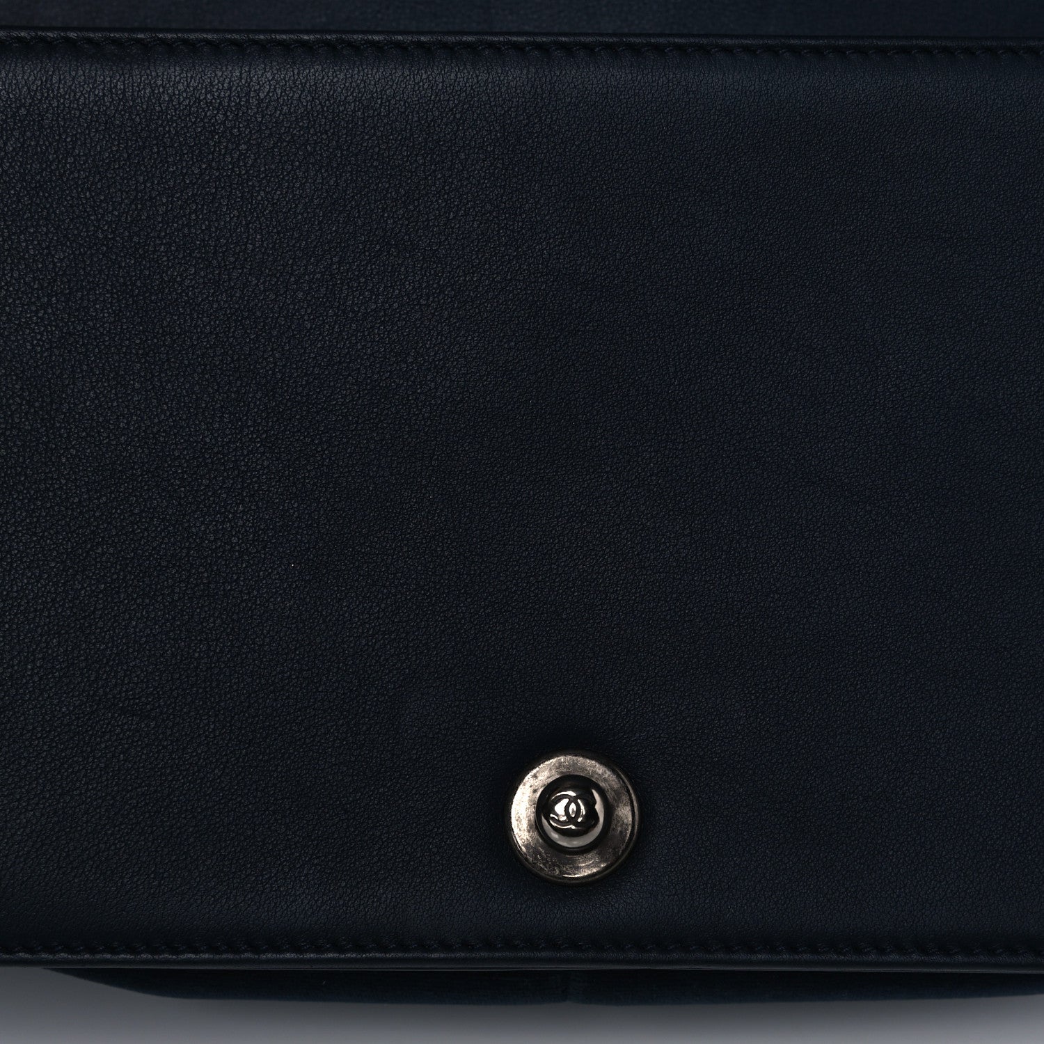 Chanel Velvet Tweed Quilted Medium Boy Flap Dark Navy Blue 17 of 17
