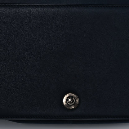 Chanel Velvet Tweed Quilted Medium Boy Flap Dark Navy Blue 17 of 17