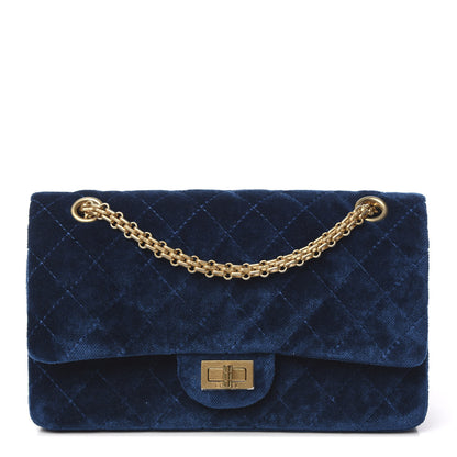 Chanel Velvet Quilted 2.55 Reissue 225 Flap Blue 1 of 12