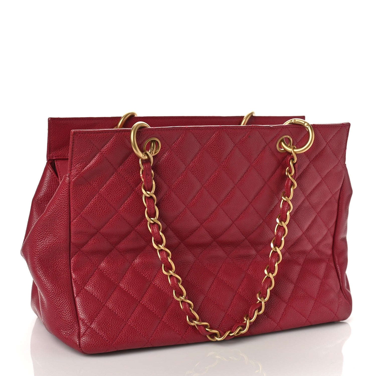 Chanel Caviar Quilted Grand Timeless Tote GTT Red 3 of 12