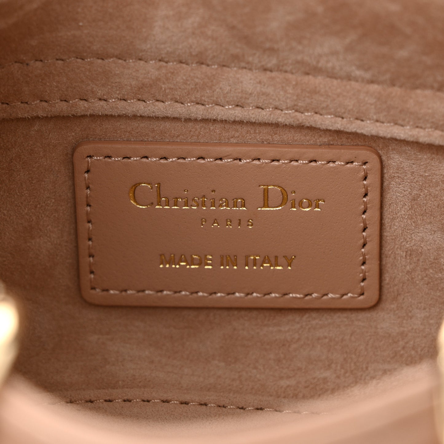 Lambskin Cannage Micro Lady D-Joy Rose Des Vents