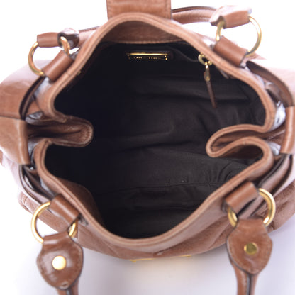 Miu Miu Vitello Lux Mini Bow Bag Brown 5 of 14