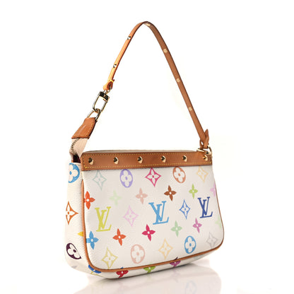 Louis Vuitton Monogram Multicolor Pochette Accessories White 3 of 8