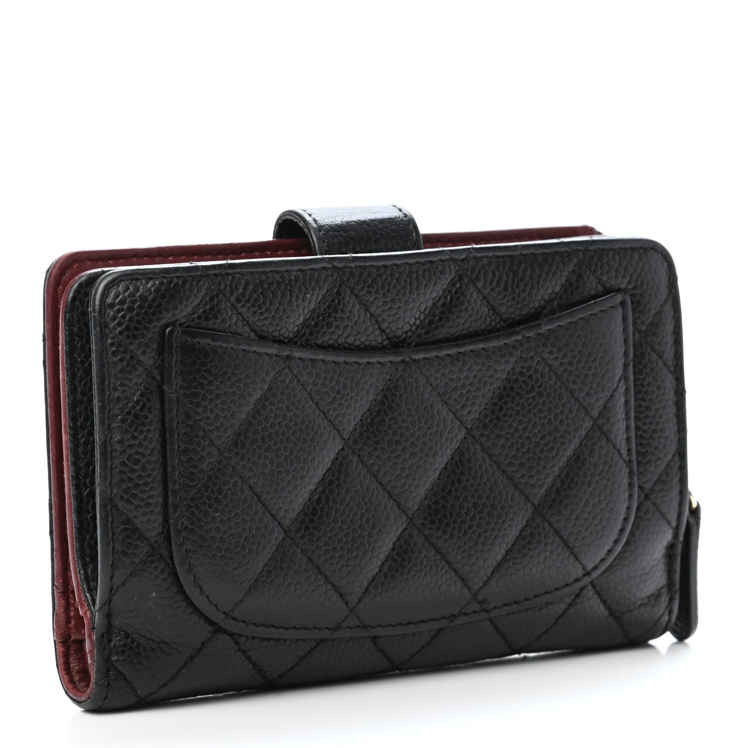 Chanel Caviar Quilted Zipped Pocket Wallet Black 2 of 4