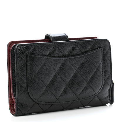 Chanel Caviar Quilted Zipped Pocket Wallet Black 2 of 4