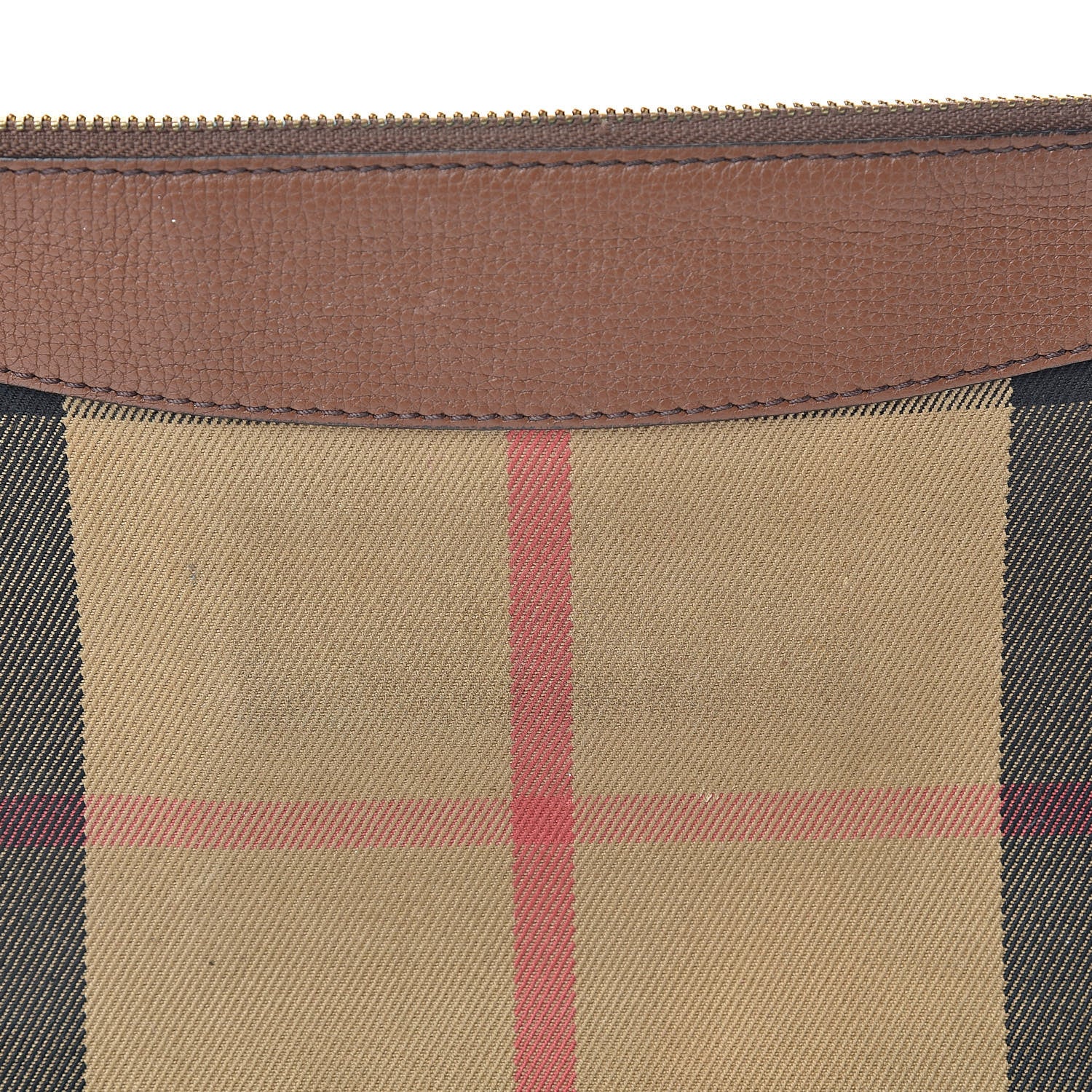 Burberry House Check Derby Peyton Crossbody Clutch Bag Tan 10 of 13