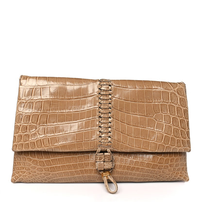Salvatore Ferragamo Crocodile Clutch 1 of 10
