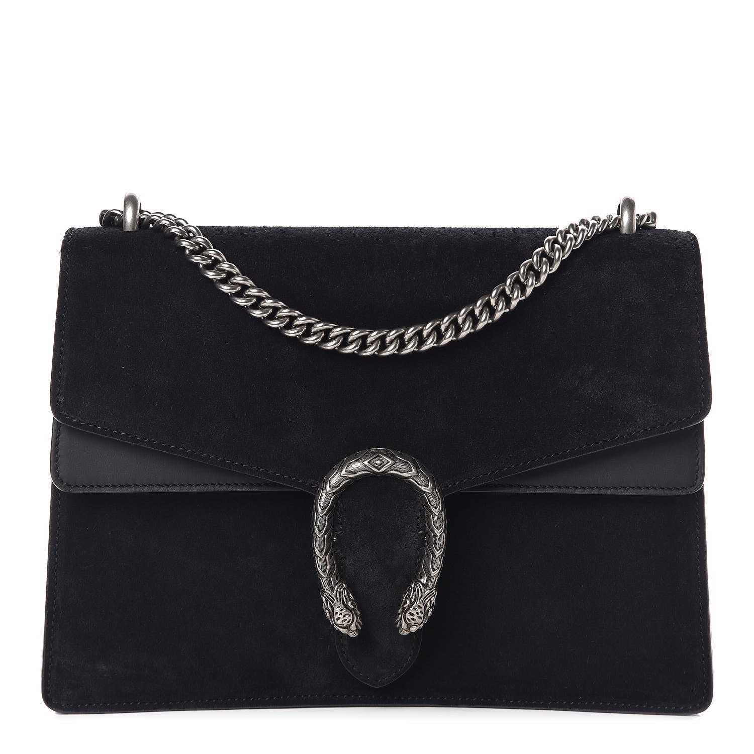Gucci Suede Medium Dionysus Shoulder Bag Black 1 of 10