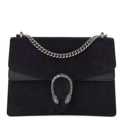 Gucci Suede Medium Dionysus Shoulder Bag Black 1 of 10