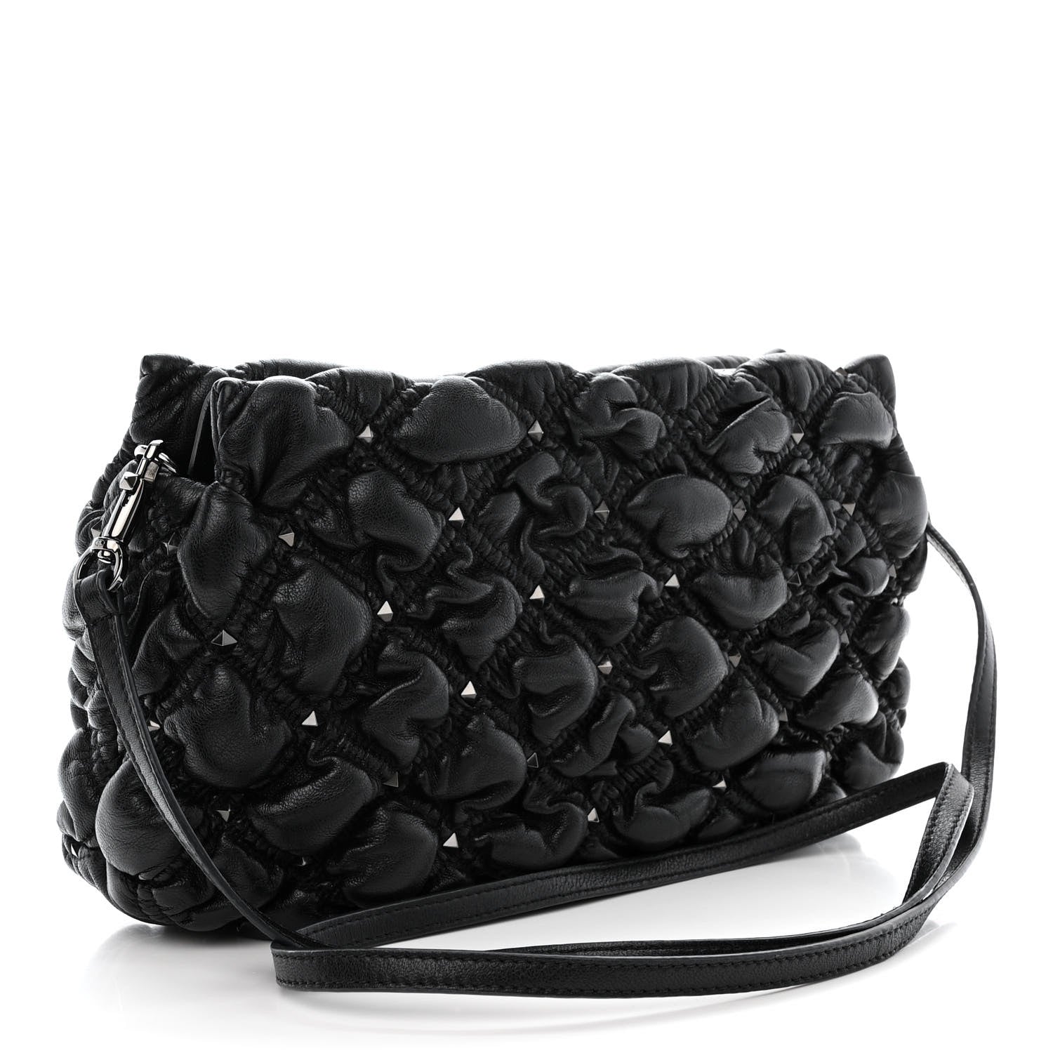 Valentino Garavani Nappa Spikeme Clutch Black 3 of 9