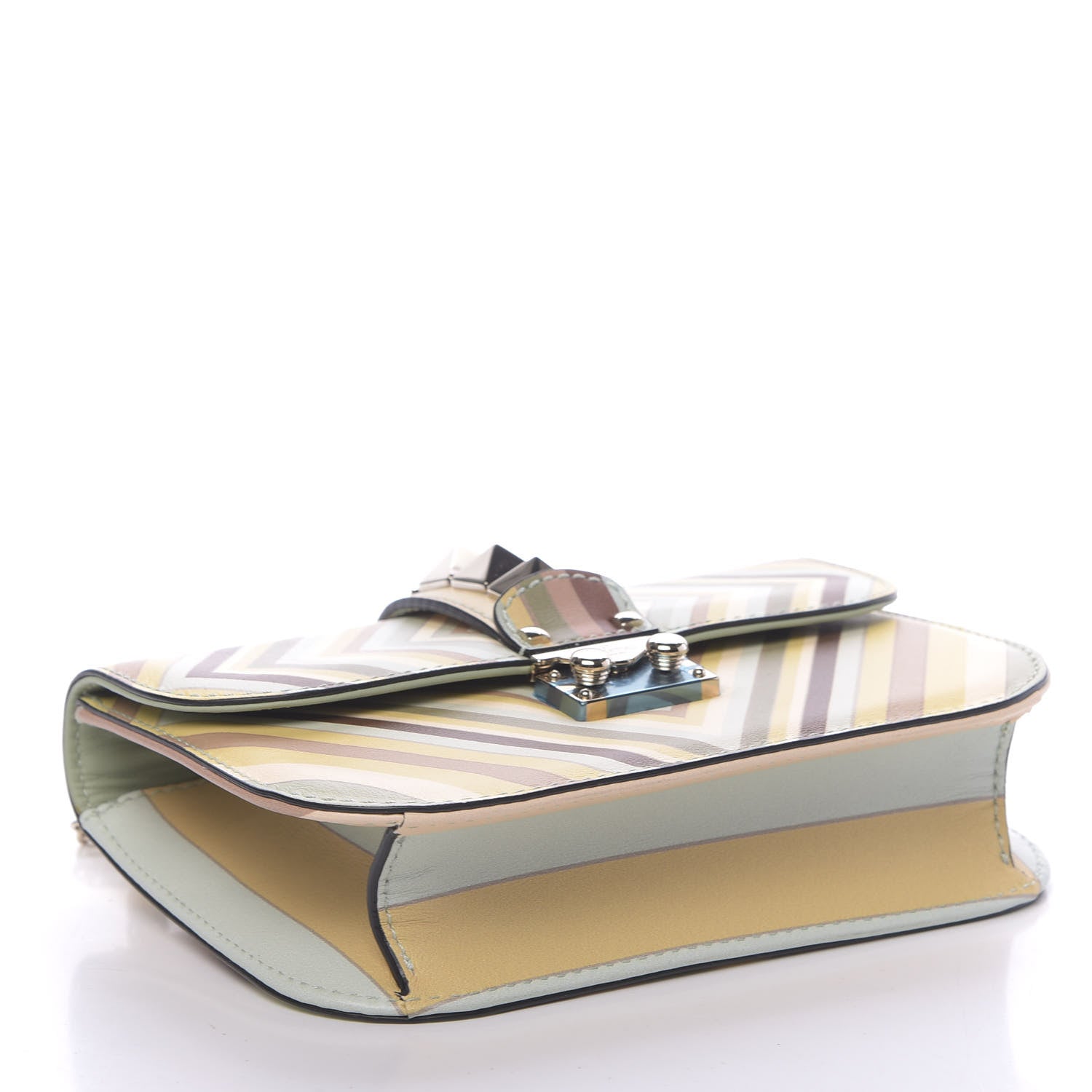 Valentino Garavani Vitello Native Couture 1975 Small Glam Lock Rockstud Flap Multicolor 4 of 9