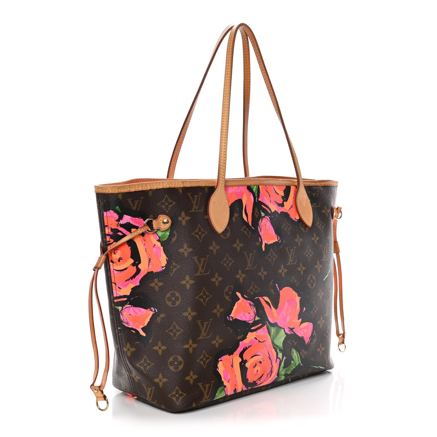 Louis Vuitton Monogram Roses Neverfull MM 3 of 17