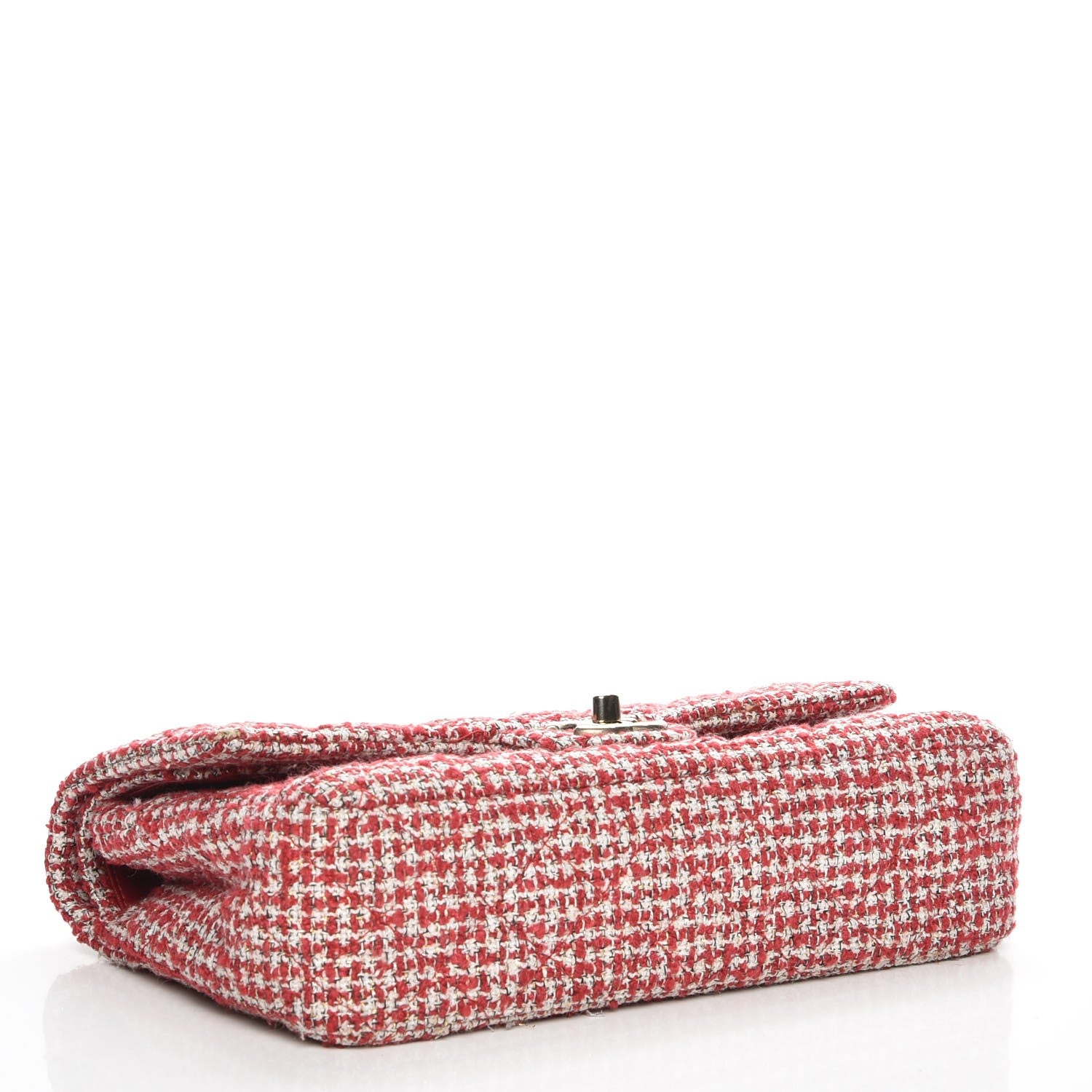 Chanel Tweed Quilted Medium Double Flap Red 4 of 7